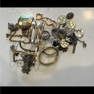 Costume Jewelry Lot - Bracelets, Necklaces, Rings, Etc. Mixed Lot